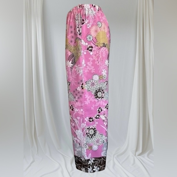 ✅Natori Pink Wide Leg Pants with Lace Trim - Picture 6 of 15